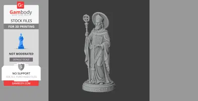 Saint Adheritus - Devotional Statue - STL 3D Print