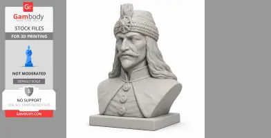 Vlad the Impaler Bust - Historical Warrior STL
