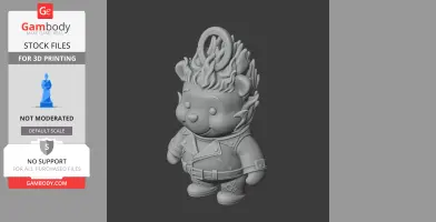 Winnie the Pooh Ghost Rider Ring Figure - Mashup Figure STL
