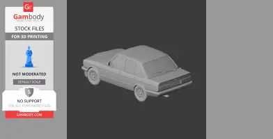 BMW 5 Series (E28) - Scale Vehicle STL