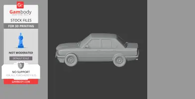 BMW 5 Series (E28) - Scale Vehicle STL