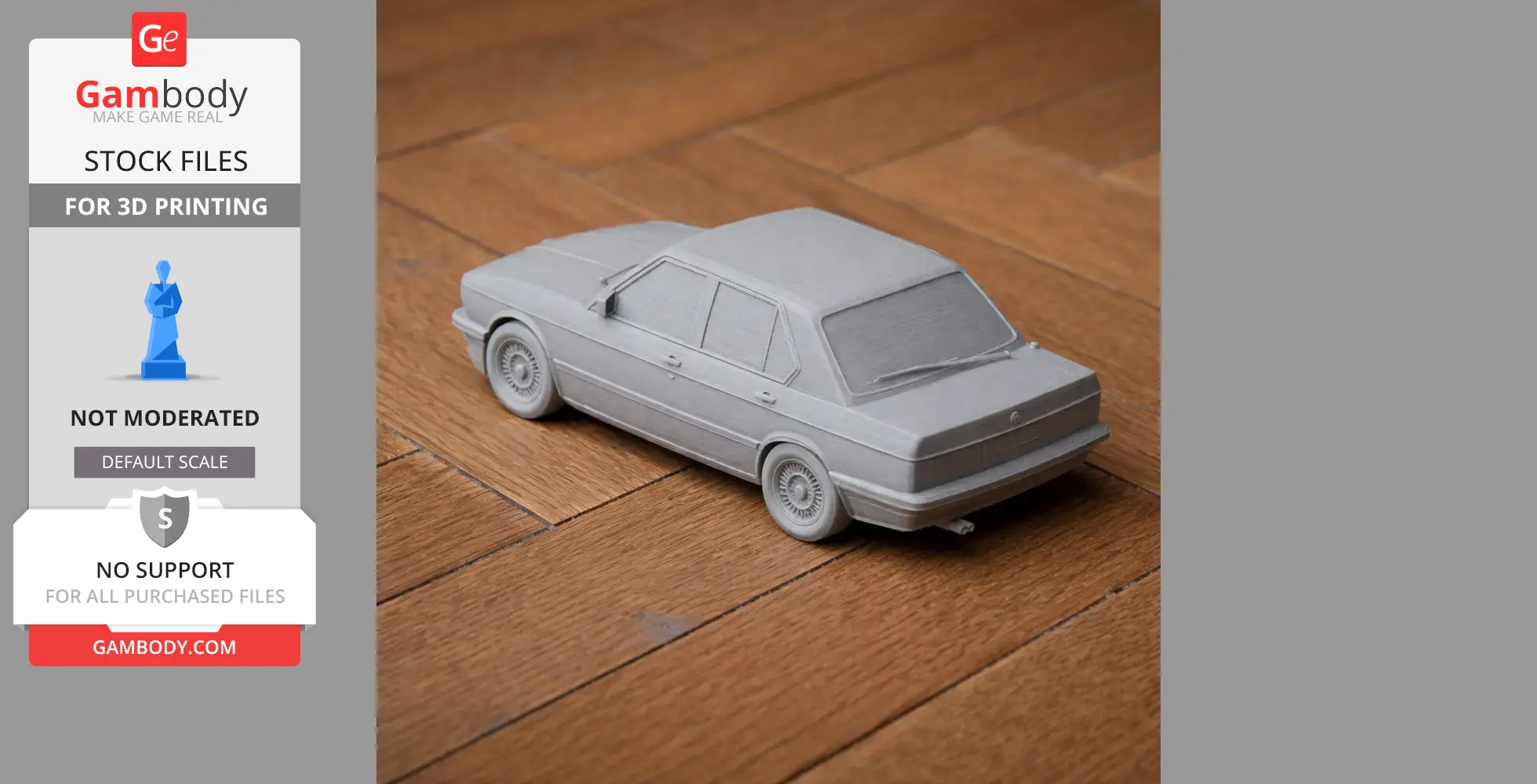 BMW 5 Series (E28) - Scale Vehicle STL