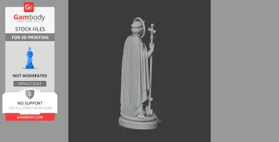 Saint Adjutor - Devotional Statue - STL 3D Print