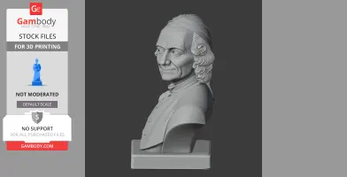 Voltaire Bust - Historical Warrior STL