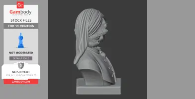 Voltaire Bust - Historical Warrior STL