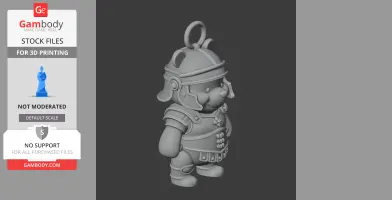Winnie the Pooh Gladiator Ring Figure - Mashup Figure STL
