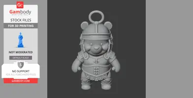 Winnie the Pooh Gladiator Ring Figure - Mashup Figure STL