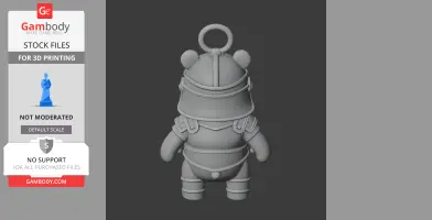 Winnie the Pooh Gladiator Ring Figure - Mashup Figure STL