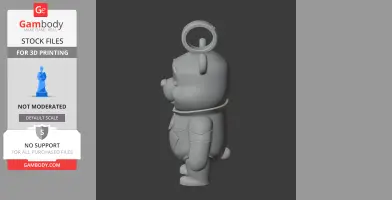 Winnie the Pooh Green Lantern Ring - Mashup Figure STL