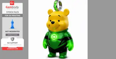 Winnie the Pooh Green Lantern Ring - Mashup Figure STL