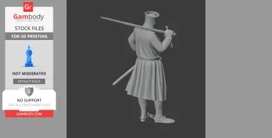William Longsword Knight - Historical Warrior STL