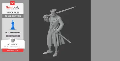 William Longsword Knight - Historical Warrior STL