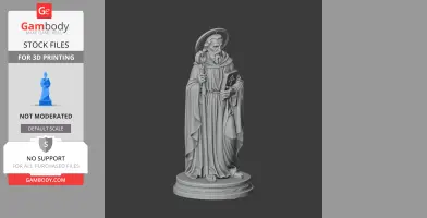 Saint Adomnan - Devotional Statue - STL 3D Print