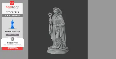 Saint Adomnan - Devotional Statue - STL 3D Print