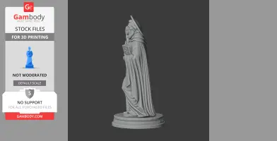 Saint Adomnan - Devotional Statue - STL 3D Print