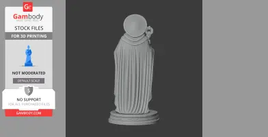 Saint Adomnan - Devotional Statue - STL 3D Print