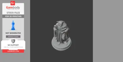 Saint Adomnan - Devotional Statue - STL 3D Print