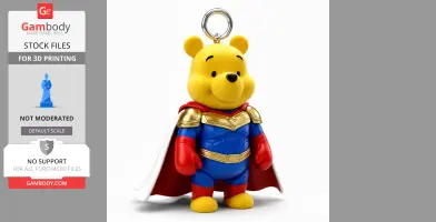 Winnie the Pooh Homelander Ring Figure - Mashup Figure STL