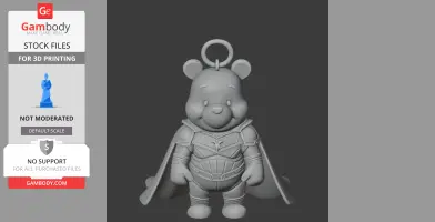 Winnie the Pooh Homelander Ring Figure - Mashup Figure STL