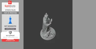 Saint Adulf - Devotional Statue - STL 3D Print