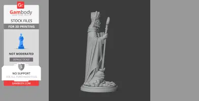 Saint Adulf - Devotional Statue - STL 3D Print