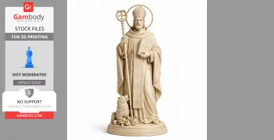 Saint Adulf - Devotional Statue - STL 3D Print