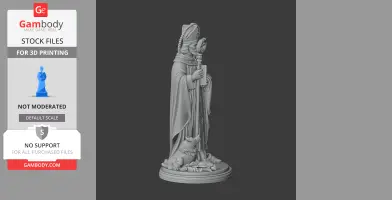 Saint Adulf - Devotional Statue - STL 3D Print