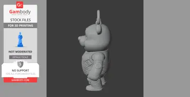 Winnie the Pooh Iron Man Ring Figure - Mashup Figure STL