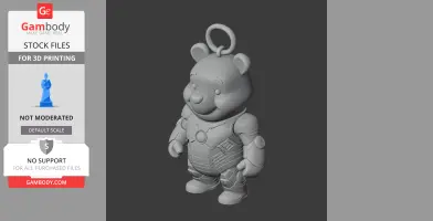 Winnie the Pooh Iron Man Ring Figure - Mashup Figure STL