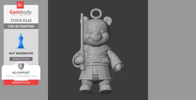 Winnie the Pooh Jedi Ring Figure - Mashup Figure STL