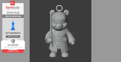 Winnie the Pooh Jedi Ring Figure - Mashup Figure STL