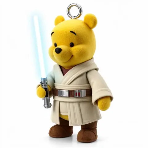 Winnie the Pooh Jedi Ring Figure - Mashup Figure STL