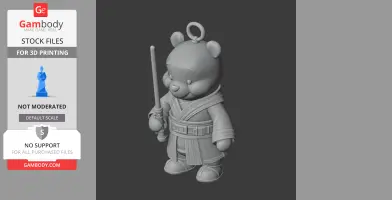 Winnie the Pooh Jedi Ring Figure - Mashup Figure STL