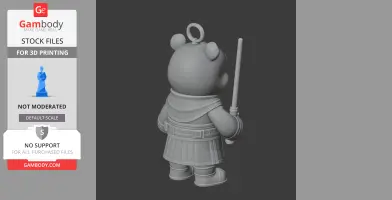 Winnie the Pooh Jedi Ring Figure - Mashup Figure STL