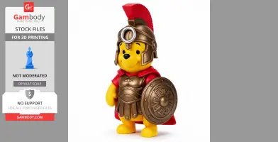 Winnie the Pooh Leonidas Ring Figure - Mashup Figure STL
