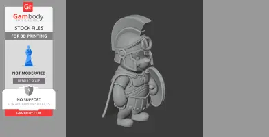 Winnie the Pooh Leonidas Ring Figure - Mashup Figure STL