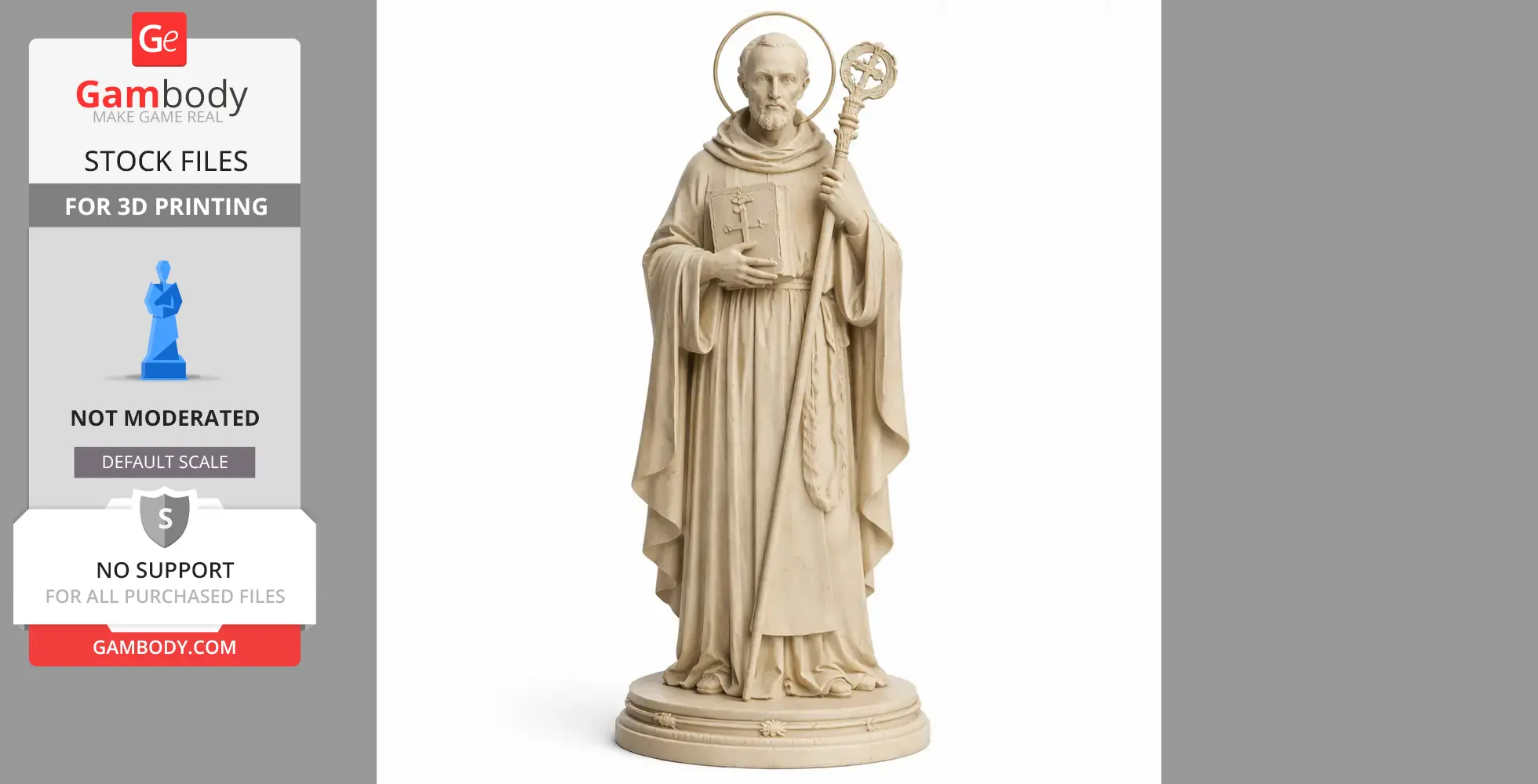 Saint Aelred of Rievaulx - Devotional Statue - STL 3D Print