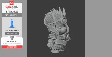 Winnie the Pooh Lich King Ring Figure - Mashup Figure STL
