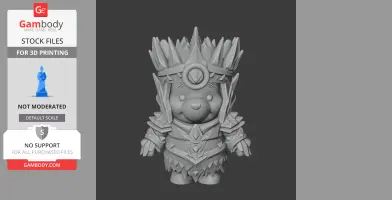 Winnie the Pooh Lich King Ring Figure - Mashup Figure STL