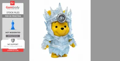 Winnie the Pooh Lich King Ring Figure - Mashup Figure STL