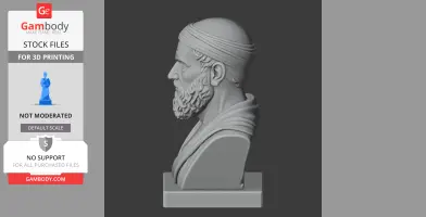 Zeno of Citium Bust - Historical Warrior STL