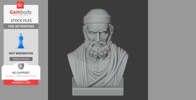 Zeno of Citium Bust - Historical Warrior STL