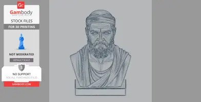 Zeno of Citium Bust - Historical Warrior STL
