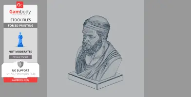 Zeno of Citium Bust - Historical Warrior STL