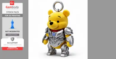 Winnie the Pooh Megatron Ring Figure - Mashup Figure STL