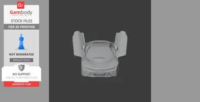 3D model of a BMW i8 with open butterfly doors, viewed from the top.