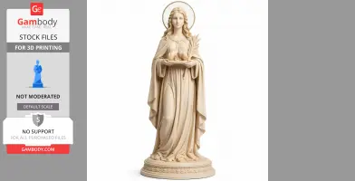 Saint Agatha - Devotional Statue - STL 3D Print