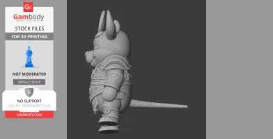 Winnie the Pooh Minotaur Ring Figure - Mashup Figure STL