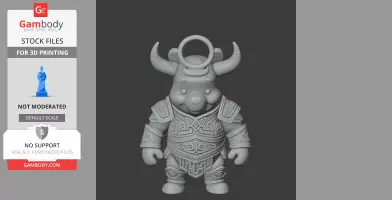 Winnie the Pooh Minotaur Ring Figure - Mashup Figure STL