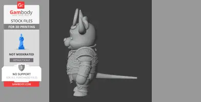 Winnie the Pooh Minotaur Ring Figure - Mashup Figure STL